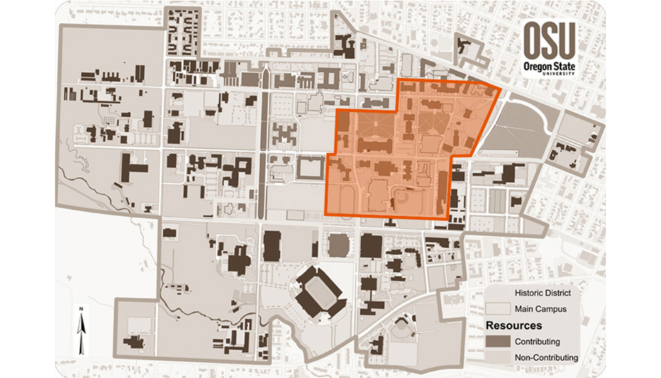 OSU National Historic District Map, Finance and Administration